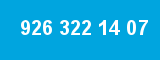 926 322 14 07 926 322 14 07